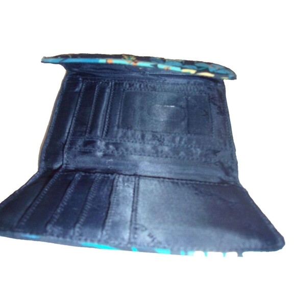 Vera Bradley Sleek Wallet Midnight Blues  5 1/4 X 4 - Picture 4 of 4